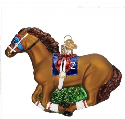 NEW - Old World Christmas Glass Ornament - Racehorse